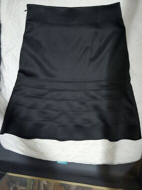 Vintage JS Collections Black Layered A-Line Skirt